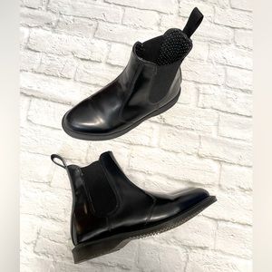 Dr. Martens Black Leather Chelsea Ankle Boots